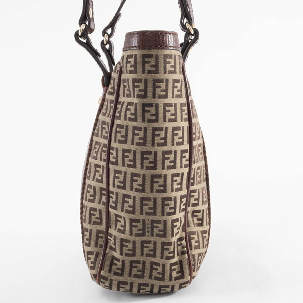 Fendi Zucca Tote Bag in Beige Zucchino RUGATO 8BH161 - Picture 14 of 16